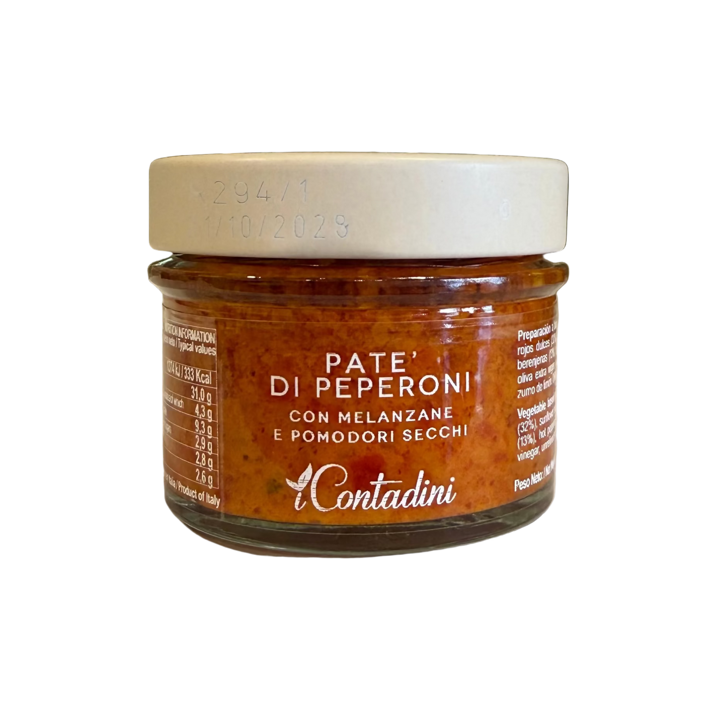 Paté van zoete paprika, aubergine en gedroogde tomaat 100g